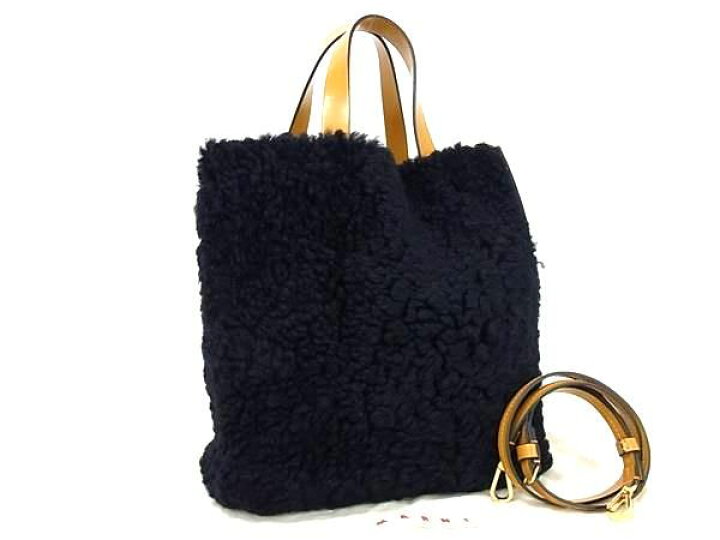 楽天市場】□極美品□ MARNI マルニ ミュゼオ レザー×ボア 2WAY 