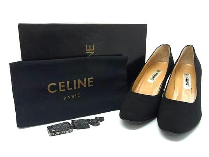 楽天市場】CELINE セリーヌ ナイロン ヒール パンプス 表記サイズ35(約 