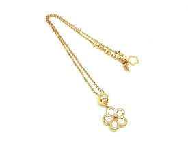■美品■ Folli Follie フォリフォリ フラワー ネックレス ペンダント アクセサリー レディース ピンクゴールド系 DJ4485