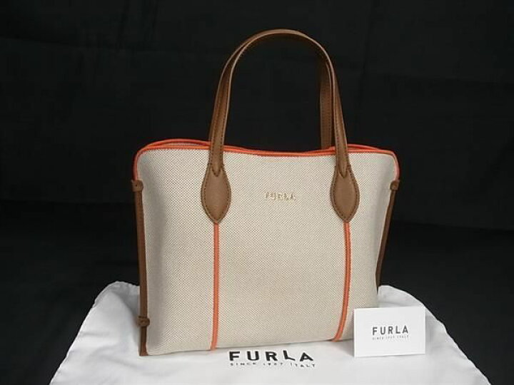 楽天市場】□新品□未使用□ FURLA フルラ キャンバス×レザー 