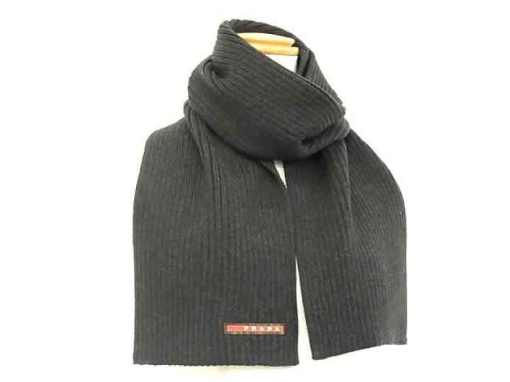 楽天市場】□新品同様□ PRADA プラダ ウール100％ マフラー 防寒具  