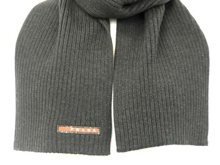 楽天市場】□新品同様□ PRADA プラダ ウール100％ マフラー 防寒具 