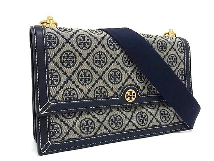 楽天市場】□新品同様□ TORY BURCH トリーバーチ キャンバス×レザー  
