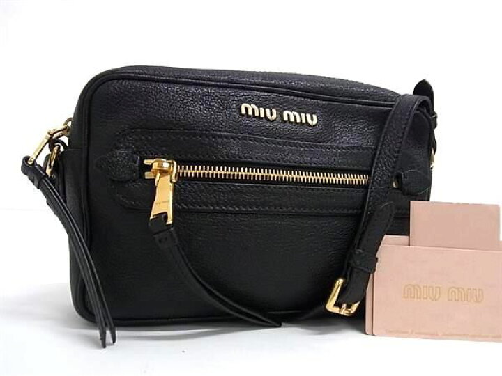 楽天市場】□極美品□ miumiu ミュウミュウ 5BH116 レザー クロス 