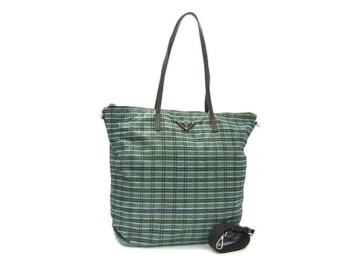 楽天市場】□極美品□ PRADA プラダ テスートナイロン チェック柄 2WAY  