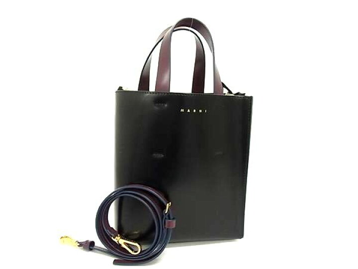楽天市場】□新品同様□ MARNI マルニ ミュゼオ レザー 巾着ポーチ付き 