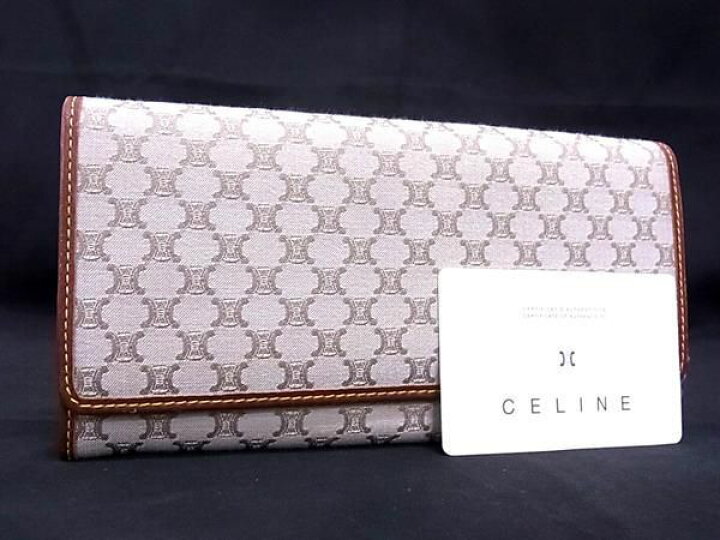 楽天市場】□極美品□ CELINE セリーヌ マカダム柄 キャンバス×レザー  