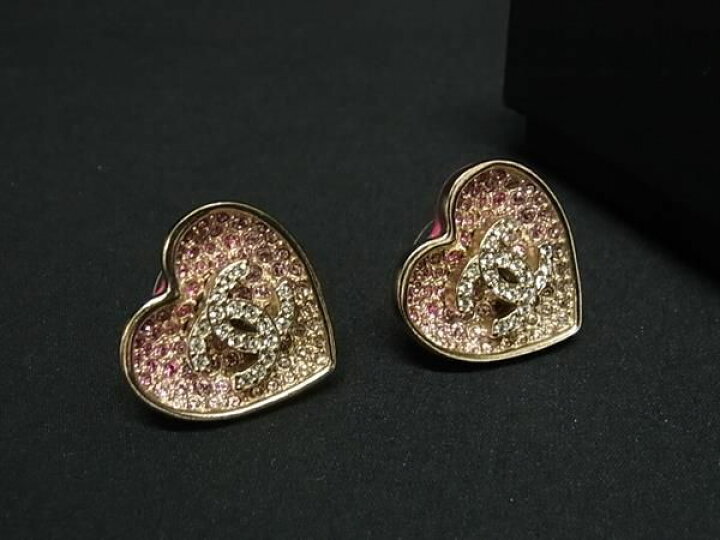 楽天市場】CHANEL シャネル ココマーク C23P ラインストーン ピアス  