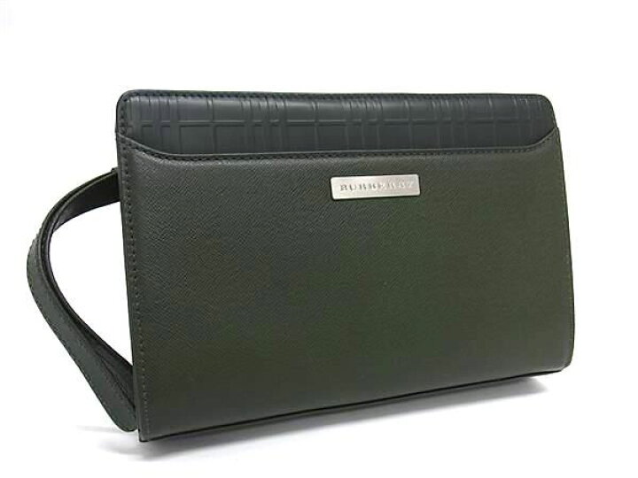 楽天市場】□新品□未使用□ BURBERRY バーバリー レザー クラッチ  