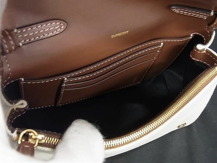 楽天市場】□極美品□ BURBERRY バーバリー キャンバス×レザー クロス 