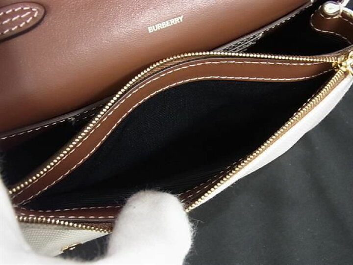 楽天市場】□極美品□ BURBERRY バーバリー キャンバス×レザー クロス  