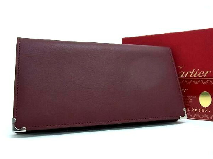 楽天市場】□新品□未使用□ Cartier カルティエ レザー 二つ折り 長 