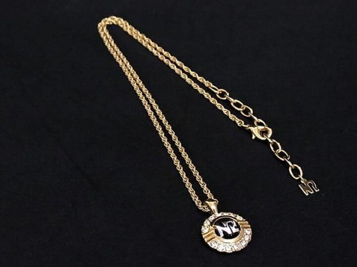 楽天市場】□美品□ NINA RICCI ニナリッチ ラインストーン ネックレス 