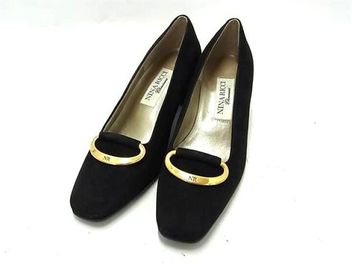 楽天市場】□美品□ NINA RICCI ニナリッチ スエード ヒール パンプス 