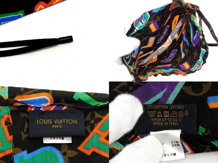 LOUIS VUITTON カラフル マルチカラー スカーフ マスク 巾着セット 