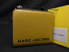 ■新品■未使用■ MARC JACOBS マークジェイコブス レザー 二つ折り 財布 ウォレット レディース カーキ系×イエロー系 BF3632
