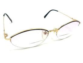 GIVENCHY ジバンシィ E599 54□16 度入り サングラス メガネ 眼鏡 めがね レディース メンズ ゴールド系×ネイビー系 DF8506