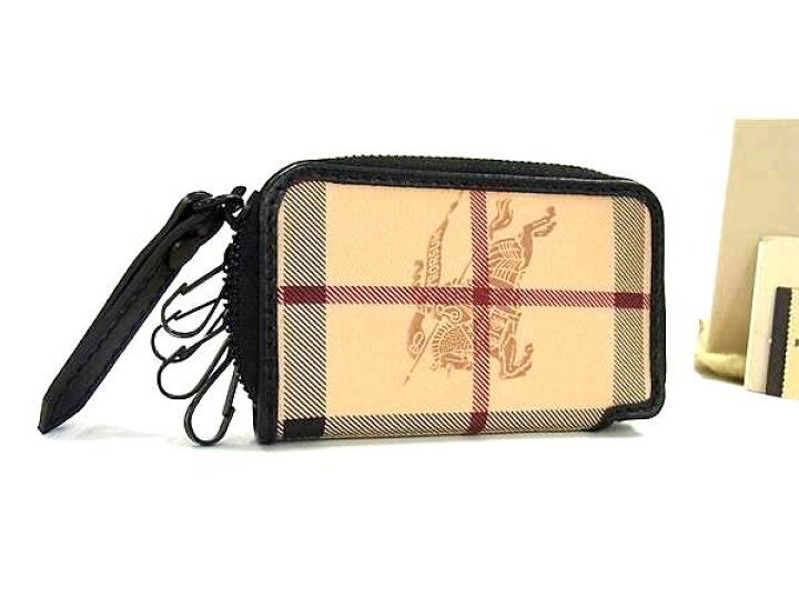 楽天市場】□極美品□ BURBERRY バーバリー ノバチェック PVC×レザー 4 