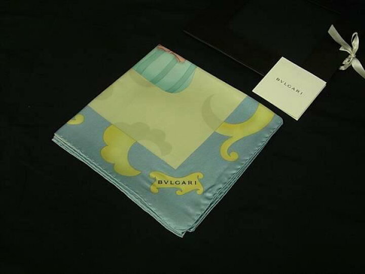 □新品同様□ BVLGARI ブルガリ シルク100% ターバン 帽子柄 大判  