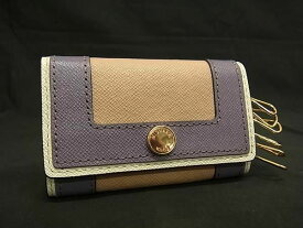 ■美品■ MICHAEL KORS マイケルコース PVC カードケース カード入れ 名刺入れ レディース ピンク系×パープル系 DG0097