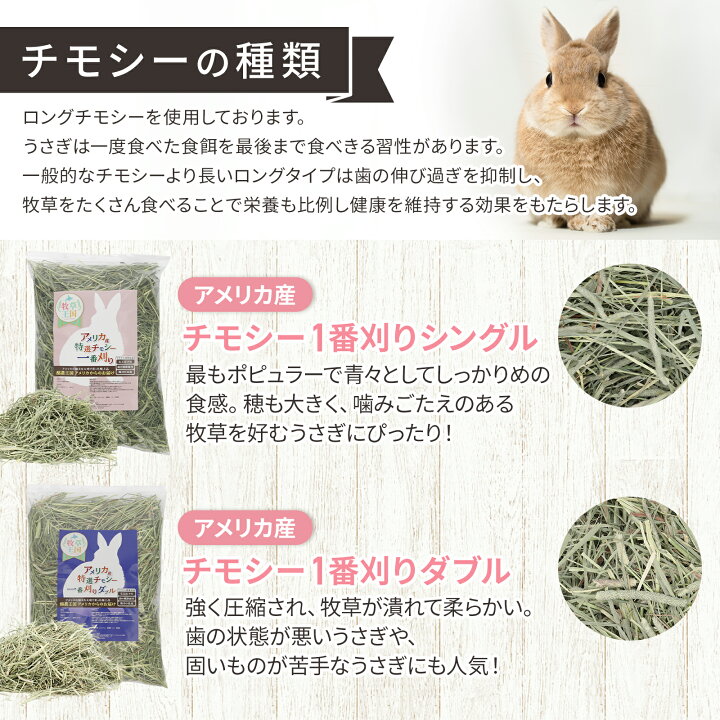 楽天市場】【お試しパック】うさぎ 牧草 チモシー ダブルプレス 50g US 