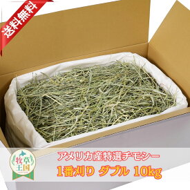 うさぎ 牧草 アメリカ産 特選チモシー 1番刈り ダブル 10kg ウサギの餌 おやつ もふぱふぇ 牧草王国 チンチラ デグーモルモット ハムスター 送料無料