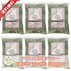 うさぎ 牧草 うさぎ牧草 アメリカ一番 アメリカ1番 アメリカ一番刈り アメリカ1番刈り アメリカ US ウサギ チモシー シングルプレス 牧草王国 送料無料 【 3kg 500g×6袋 】餌 エサ えさ モルモット mofu parfait ※ 牧草入れ お試しセット 種 ではありません n