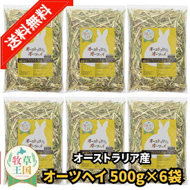 【送料無料】うさぎ牧草 ウサギ オーツヘイ 500g×6袋 オーストラリア産 牧草王国 うさぎ 牧草 mofuparfait もふぱふぇ チンチラ モルモット 牧草 えさ 敷材 ラベルレス 小動物大好き ※ キューブ ではありません