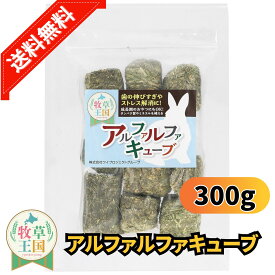 【キューブ型】【ラベル有】うさぎ牧草 ウサギ アルファルファ キューブ 300g うさぎ 牧草 mofu parfait もふぱふぇ チンチラモルモット 牧草王国 牧草アルファルファ えさ おやつ ※ オーツヘイ ハウス 高齢 シニア ではありません