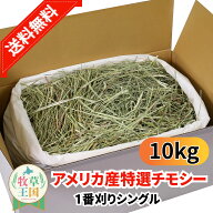 特選 うさぎ 牧草 チモシー シングルプレス 10kg ウサギ牧草 アメリカ産 アメリカ US 1番刈り一番刈り 狩…