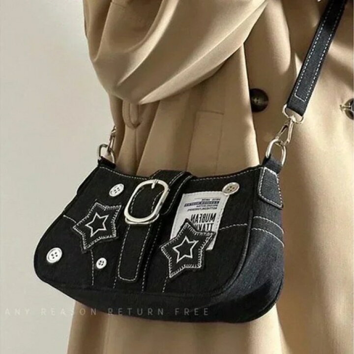 楽天市場】ショルダーバッグ レディース レトロ デニム Y2K かわいい 