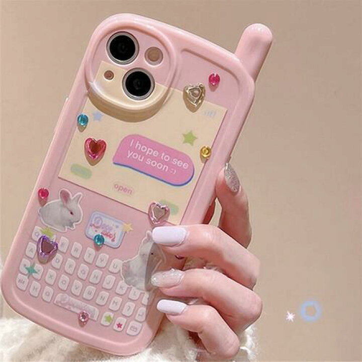 楽天市場】iPhoneケース レトロガラケー風 カバー スマホ うさぎ  