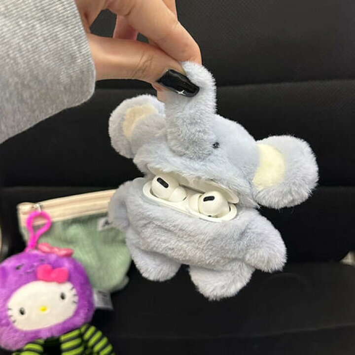 楽天市場】AirPods ケース カバー 韓国 象 ゾウ ブルー 動物 アニマル  