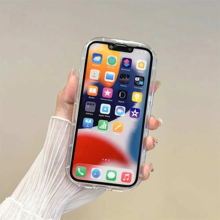楽天市場】iPhone ケース 韓国 透明 クリア ウェーブ うねうね 