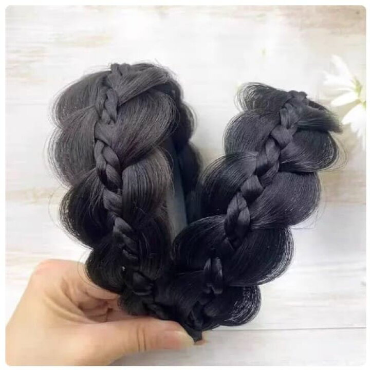 楽天市場】全4色 ヘアアレンジ風 編み込み カチューシャ ヘッドバンド 