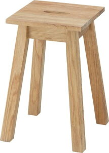 スツール オシャレ 玄関 椅子 木製 北欧 アンティーク風 ミニ サイドテーブル ステップ台 高さ47cm(座面高35cm) 幅42cm(脚内径38cm) 耐荷重80kg ナチュラル 観葉植物 天然木 オーク 持ち手付き