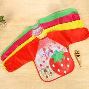 全9種 幼児 1〜4歳 長袖 アニマル 花 いちご 車 防水 エプロン 撥水 耐油 子供 ベビー 男の子 女の子 赤 イエロー 青 緑 ピンク 紫