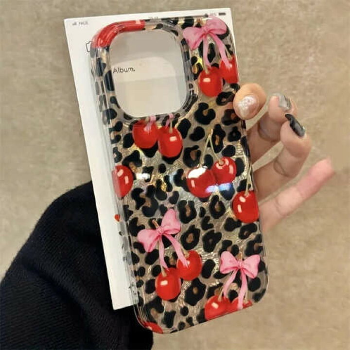 楽天市場】iPhone ケース ヒョウ柄 チェリー さくらんぼ レオパード 