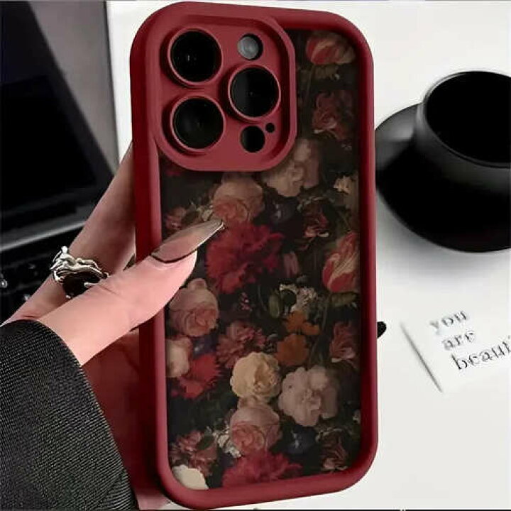 楽天市場】iPhone ケース ローズ プリント バラ かわいい おしゃれ 