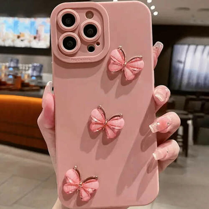 楽天市場】iPhone ケース 立体 クリア ピンク リボン カバー 