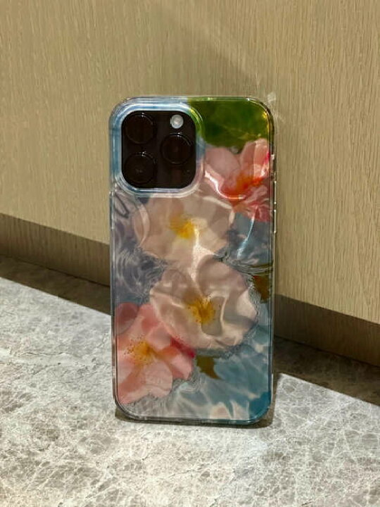 楽天市場】iPhone ケース カバー 花柄 フラワー 水面 キラキラ 大人 