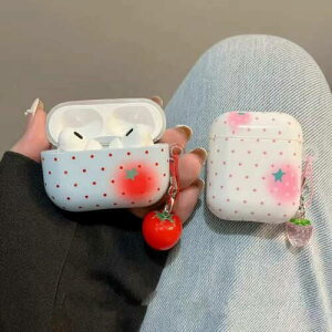 AirPods �P�[�X ������ ���� �`���[���t�� AirPods4 AirPods3 AirPods2 AirPodsPro AirPodsPro2 AirPodsPro3 �Ή� �X�g���x���[ �h�b�g �s���N �� ���킢�� ������� �؍� ���f�B�[�X �ی�J�o�[ ���� Y2K