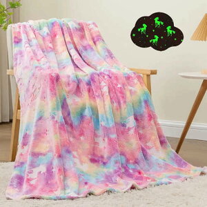 30×40inc ユニコーン 幻想的 キラキラ 馬 星柄 おもしろ デザイン 子ども用 ベビー 幼稚園 保育園 毛布 ブランケット 出産祝い ベビーカー ふわふわ もこもこ コンパクト 小さめ 膝掛け 可愛い