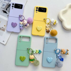 Samsung Galaxy ZFlip �P�[�X �`���[���t�� �p�X�e���J���[ �n�[�g ���� �A�j�}�� ������ ���� ���� �˂� �|���|�� �t�@�[ �L�[�����O ���킢�� ������� �؍� �ϏՌ� �X�}�z�P�[�X �J�o�[ �����h�~