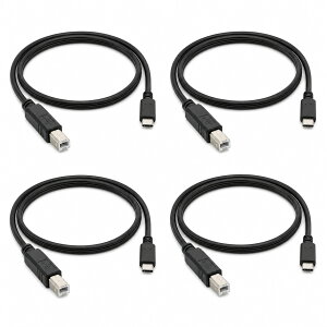 �y4�{��1000�~�zUSB�v�����^�[�P�[�u�� 1.5m USB2.0 USB-A USB-B Type-C �^�C�vC �v�����^�[�P�[�u�� �����@ �R�s�[�@ �ڑ��P�[�u�� �����f�[�^�]�� 480Mbps Windows Mac ChromeOS �Ή� �u���b�N PC �m�[�g�p�\�R