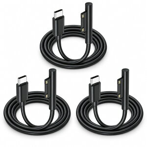 Surface �[�d�P�[�u�� USB Type-C �^�C�vC �T�[�t�F�X 65W PD �}���[�d Surface Connect �ϊ��P�[�u�� �Ή� Type-C �I�X 1m ���X 15cm Pro Go Laptop Book PC �^�u���b�g �� �d���P�[�u�� �݊� �p�\�R��