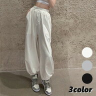 【この価格はSALEだけ！2点で300円OFF＆SSP5倍！】ジョガーパンツイージーパンツシンプル無地ハイウエス…