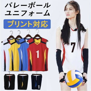 【期間限定2点購入で300円OFF!】女子 バレーボール ユニフォーム 背番号 アイロン バレーボールウエア コスチューム 男子 名入れ 上下セット ジュニア バレーボールシャツ 体育 選抜優勝大