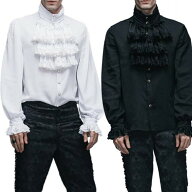 【2点購入で300円引き】大人用コスチューム舞台衣装メンズ長袖シャツレースシャツジャボシャツ欧風ヨーロ…