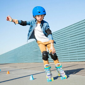 子供のローラーシューズ、調節可能、子供用ローラースケート、発光、安全、耐久性、無音、初心者のローラー靴、男女、青少年